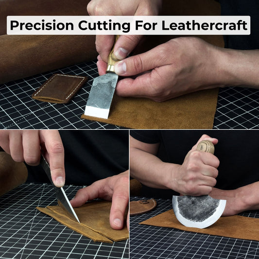 3 - Piece Leatherworking Knife Set with Leather Sheaths - Veloce - The App For Watch Collectors