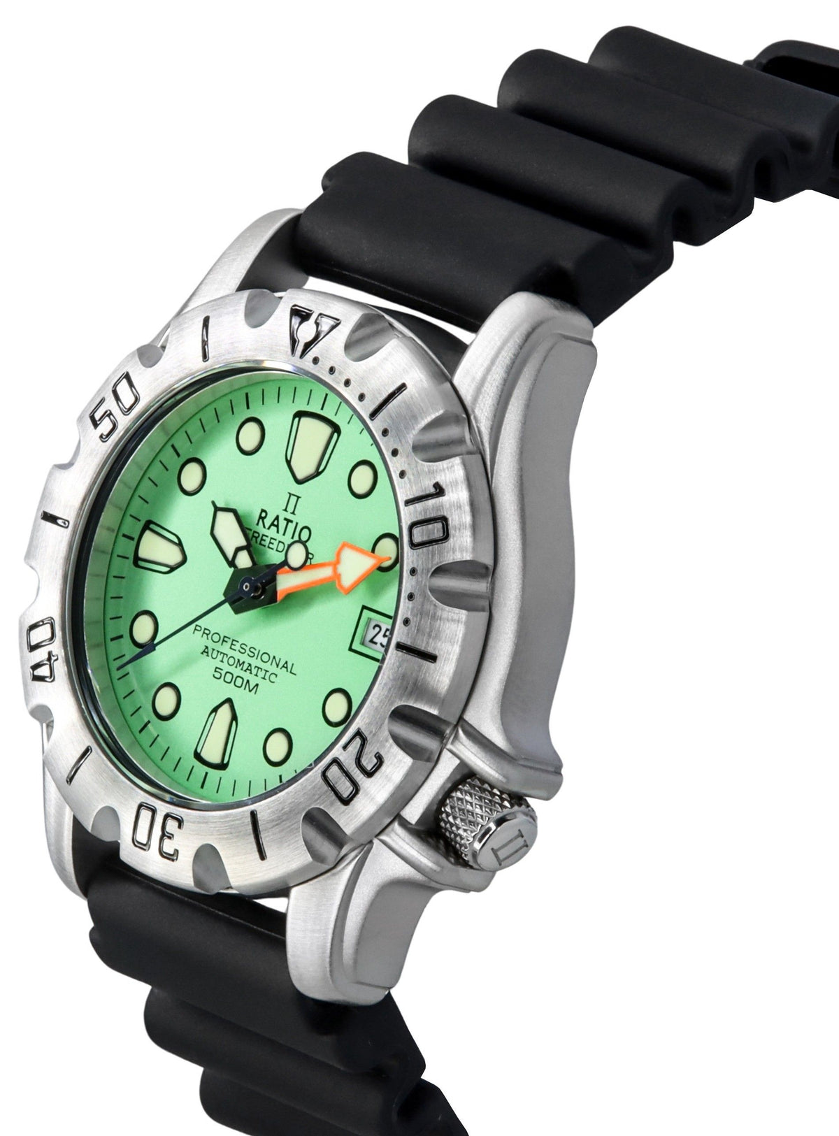 Ratio FreeDiver Professional 500M Sapphire Mint Green Dial Automatic 32BJ202A-MGRN Men's Watch