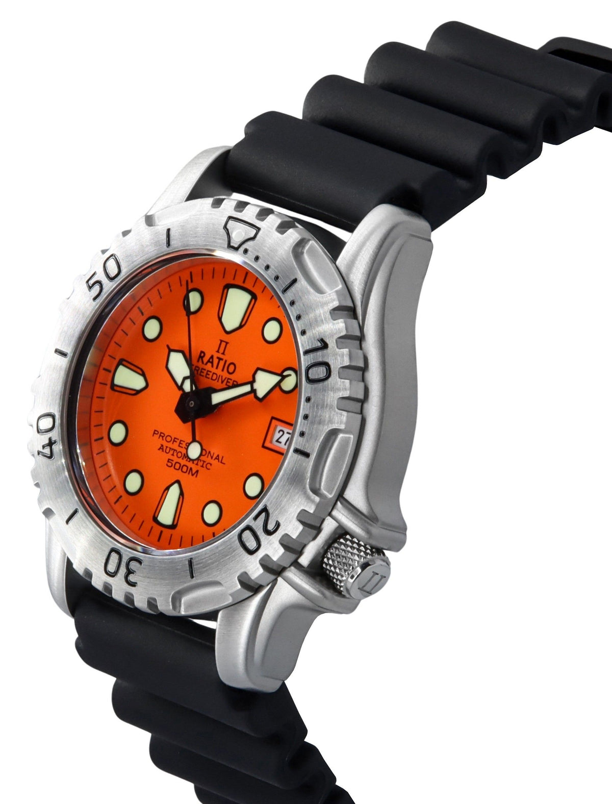 Ratio FreeDiver Professional 500M Sapphire Orange Dial Automatic 32GS202A-ORG Men's Watch