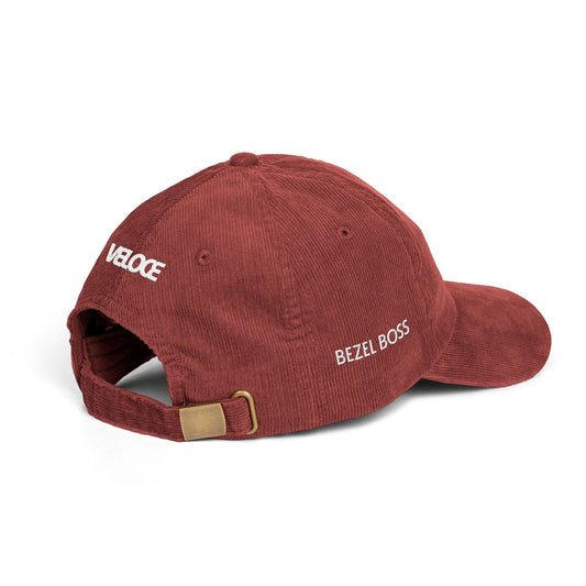 Vintage Corduroy Cap Veloce Bezel Boss Embroidery Edition - Veloce - The App For Watch Collectors