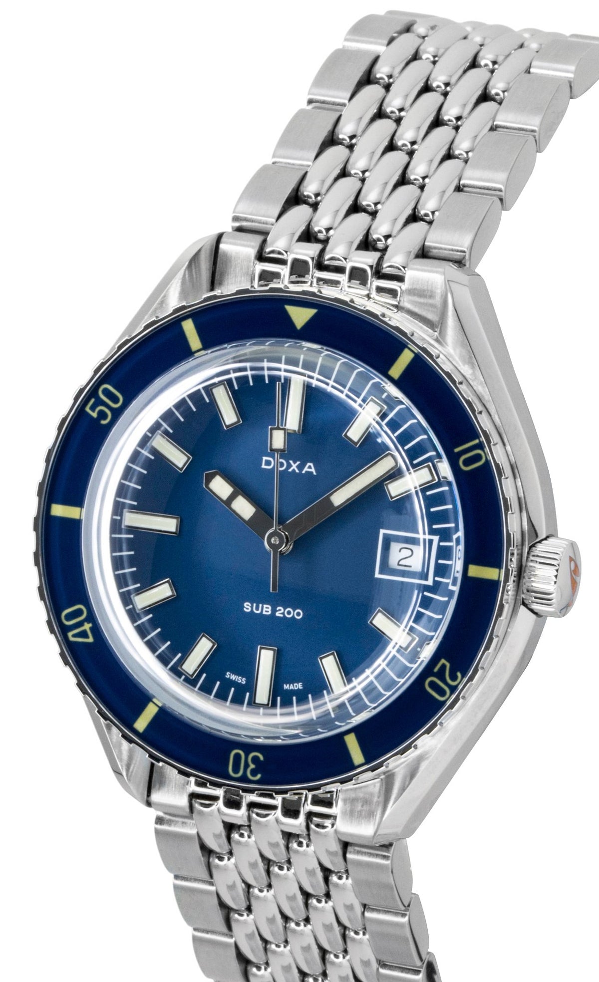 Doxa Sub 200 Caribbean Stainless Steel Blue Dial Automatic Diver's 799.10.201.10 200M Men's Watch