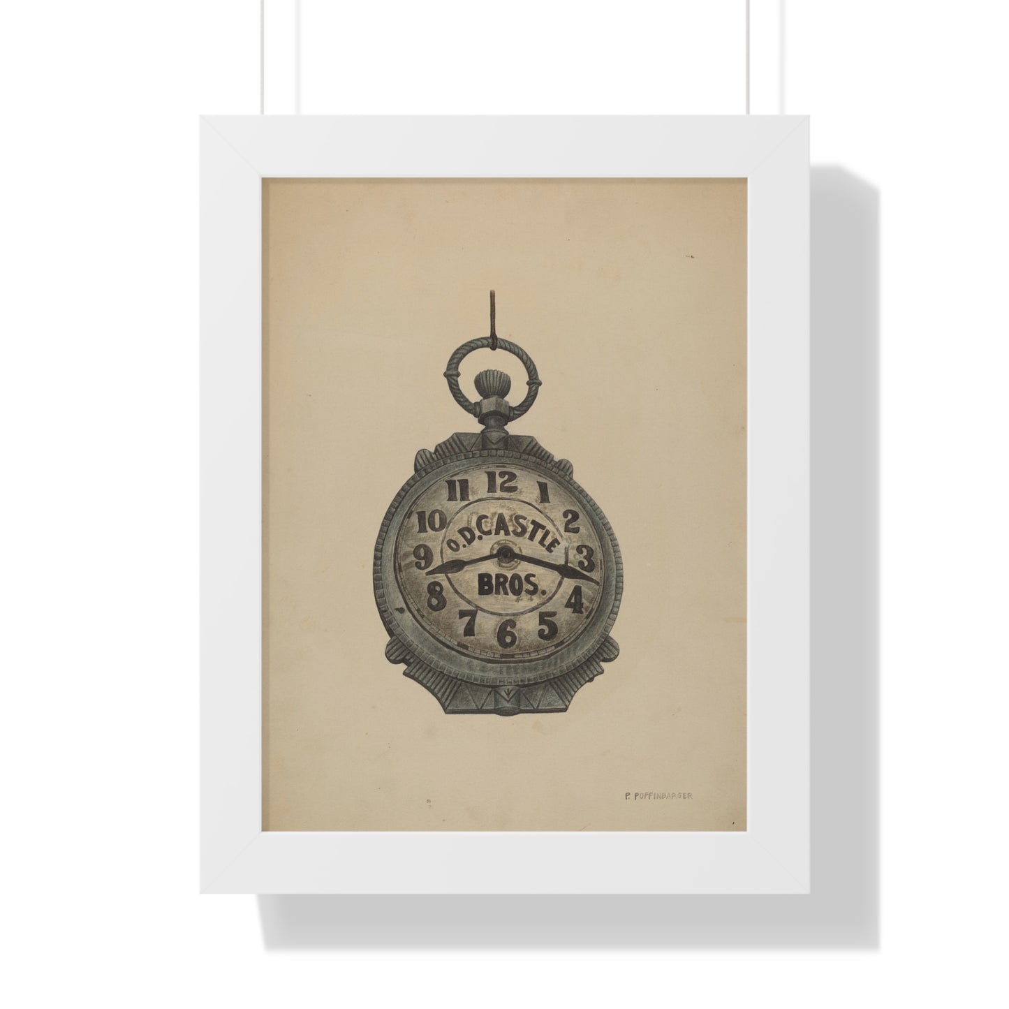 Paul Poffinbarger Jewelers Watch 1940 Framed Matte Print - Veloce - The App For Watch Collectors