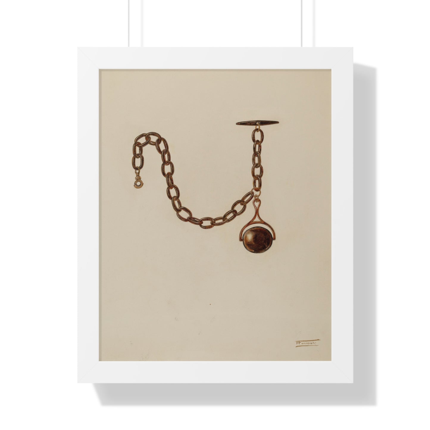 Frank Fumagalli Watch Chain 1939 Framed Matte Print - Veloce - The App For Watch Collectors