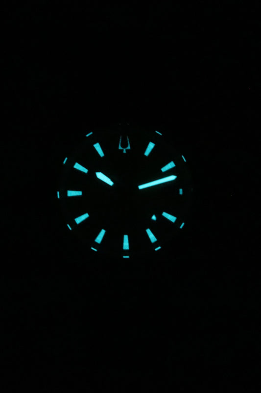 Bulova Marine Star Black Silicone Strap Yellow Dial Precisionist Quartz Diver's 200M 96B431 Men's Watch