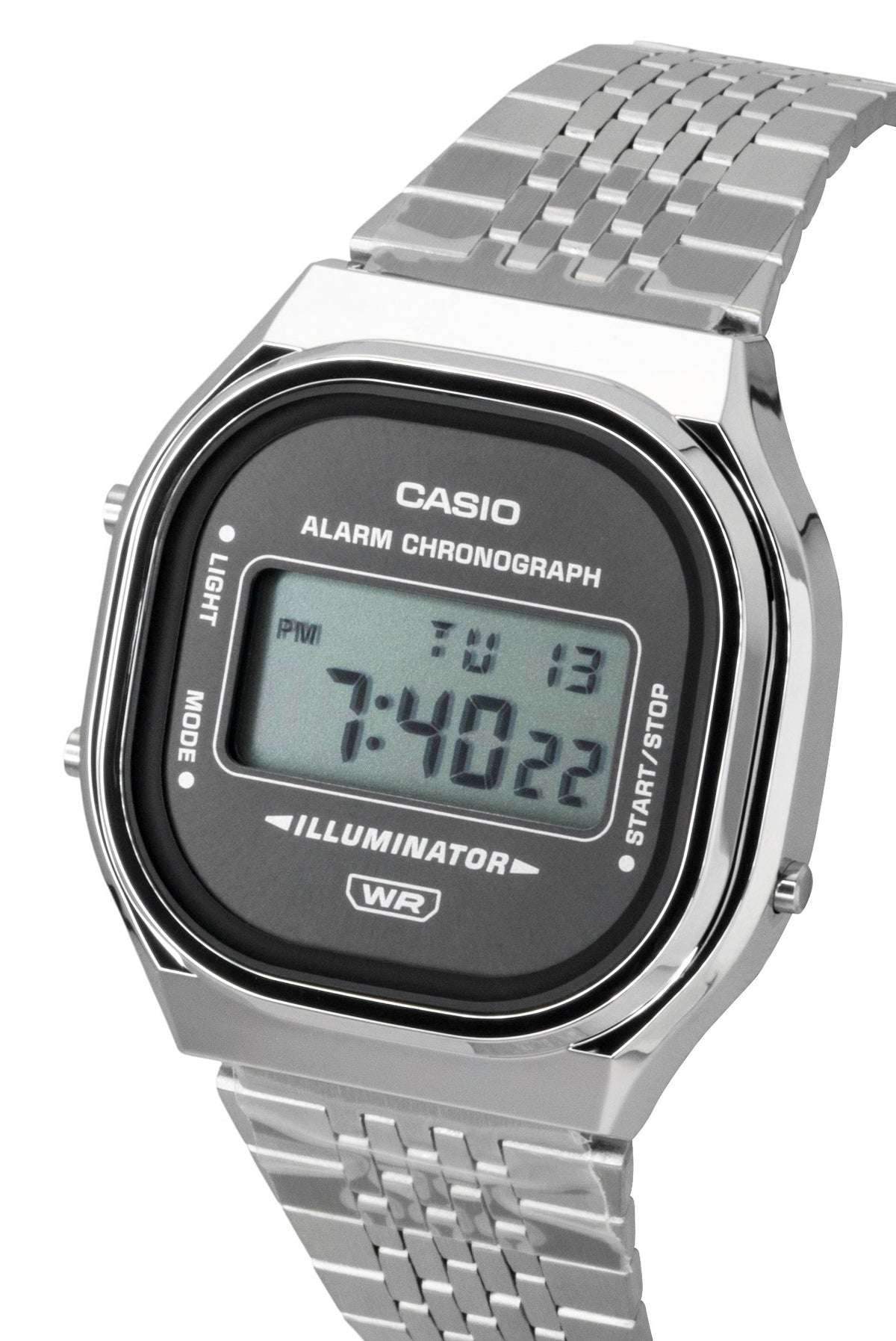 Casio Digital Stainless Steel Quartz A140WE-8A Unisex Watch