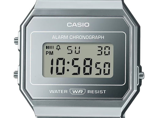 Casio Vintage Digital Stainless Steel Silver Dial Quartz A700WEV-7A Unisex Watch