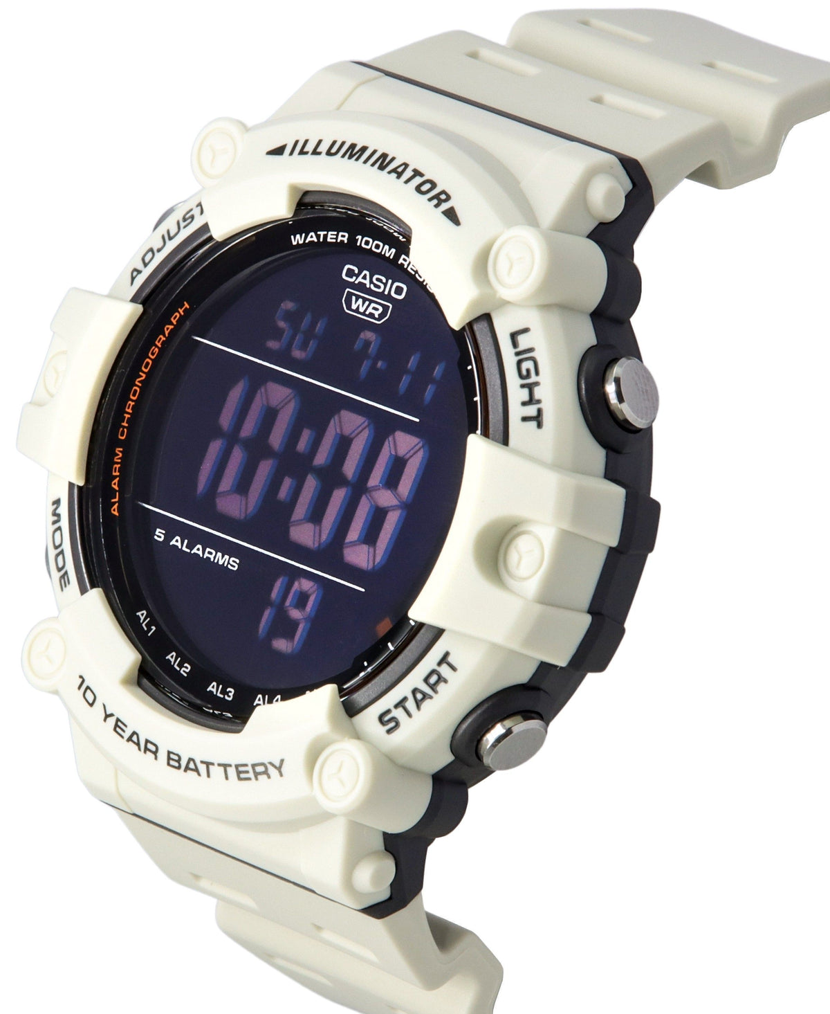 Casio Standard Digital White Resin Strap Quartz AE-1500WH-8B2 100M Men's Watch