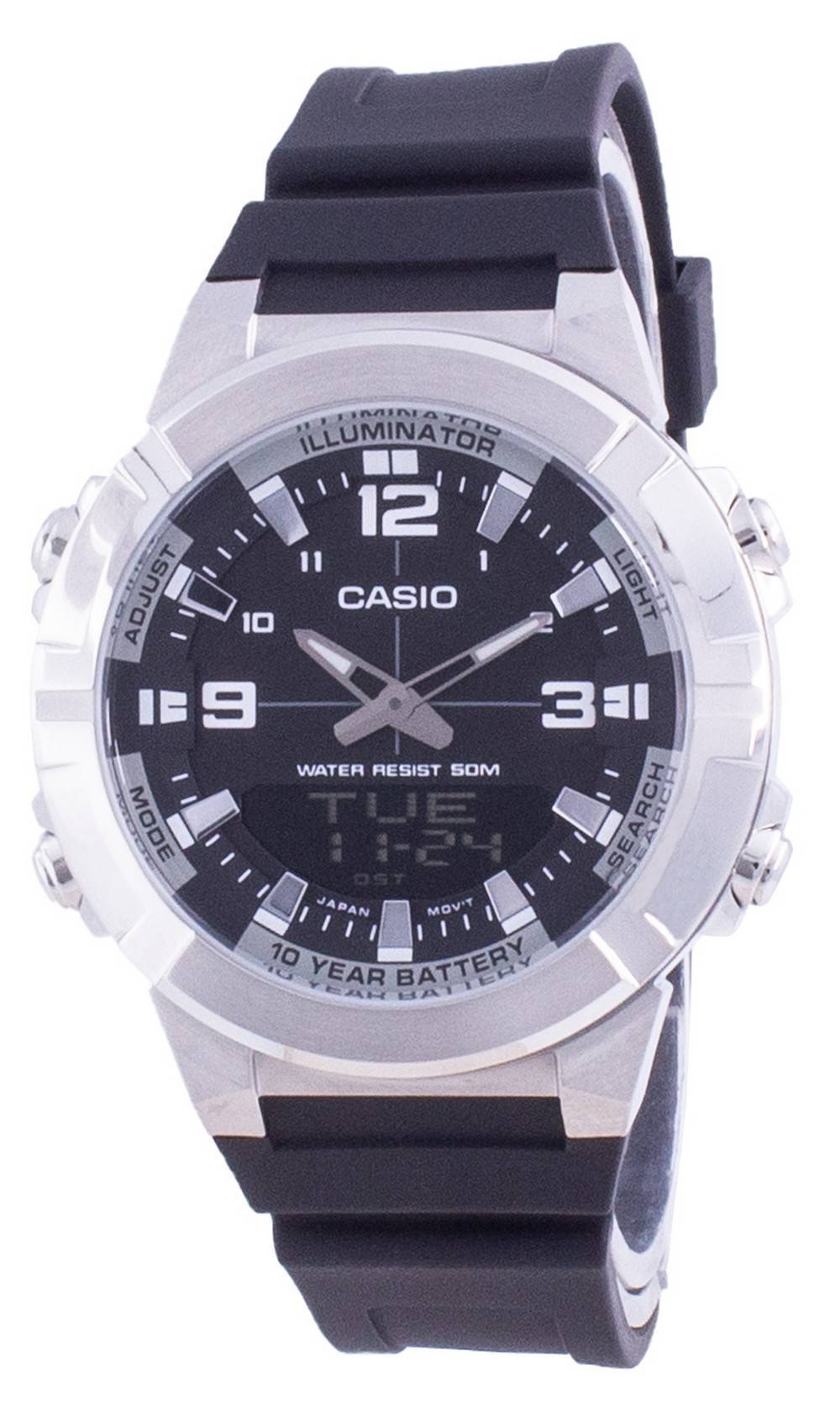 Casio Analog Digital World Time Resin Strap AMW-870-1A AMW870-1 Men's Watch