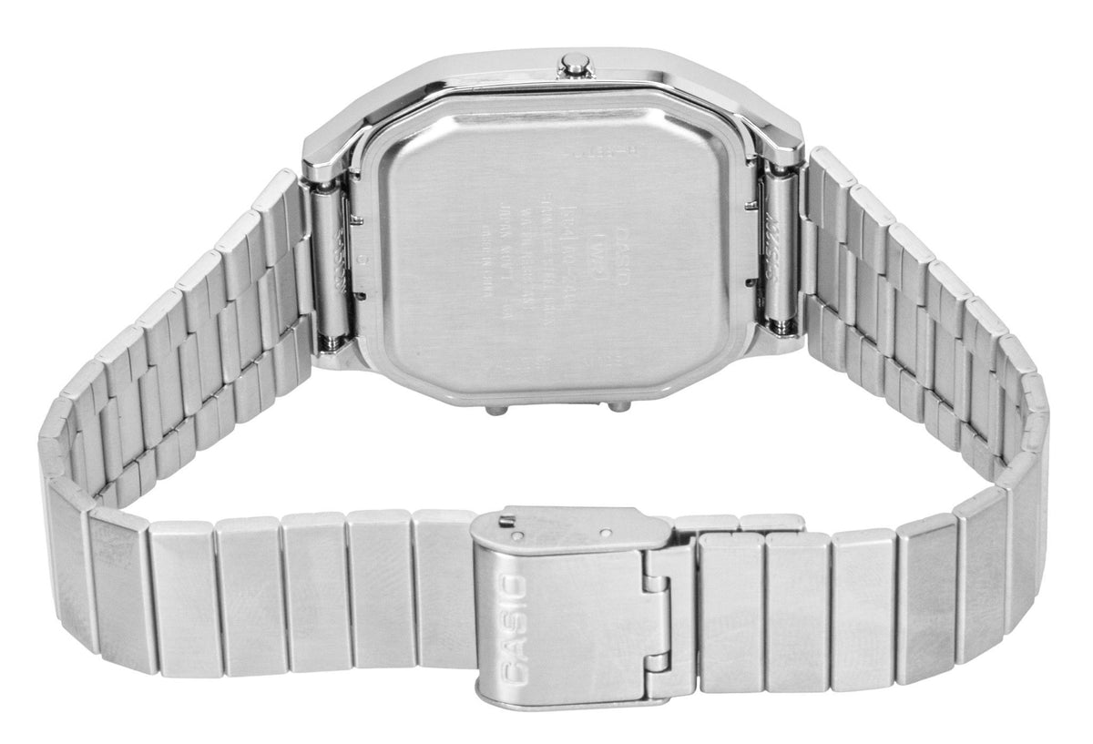 Casio Vintage Analog Digital Stainless Steel Silver Dial Quartz AQ-240E-7A Unisex Watch