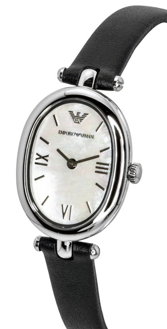 Emporio Armani Sinfonia Leather Strap Mother Of Pearl Dial Quartz AR11778 Women's Watch