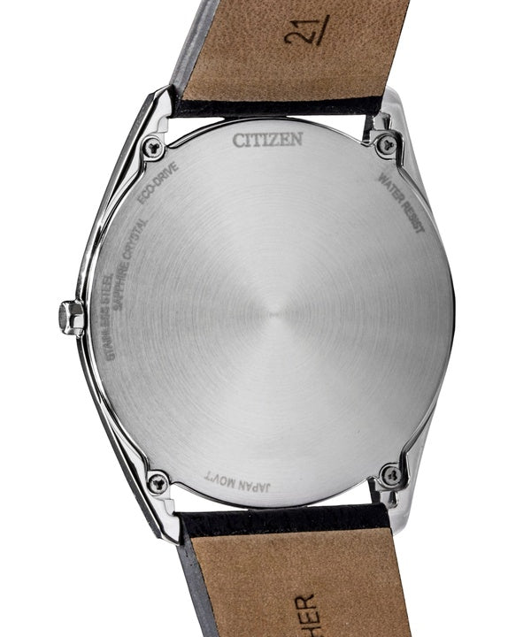 Citizen Suratto Leather Strap Silver Dial Eco-Drive AR3120-16A Men's Watch