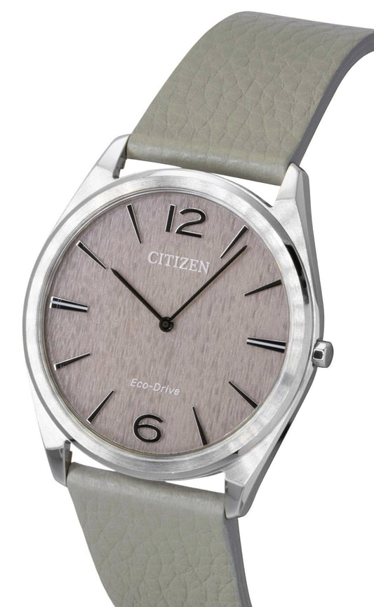 Citizen Eco-Drive Ultra-Slim Analog Leather Strap Pink Dial AR3120-41X Unisex Watch