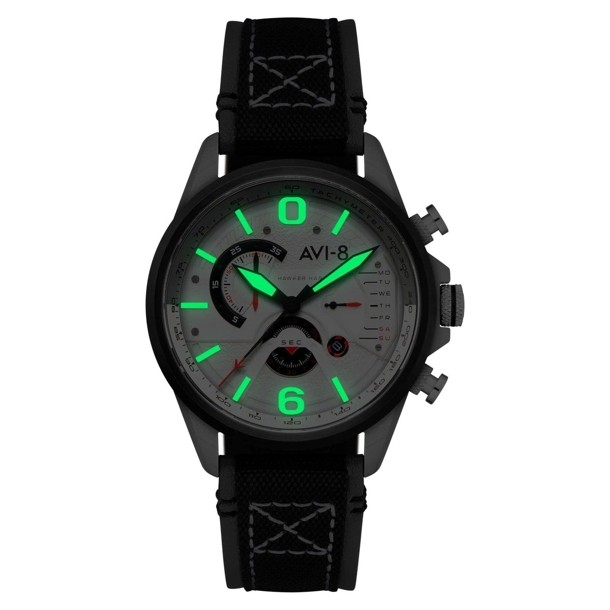 AVI-8 Hawker Harrier Dual Retrograde Chronograph Ivory White Dial Quartz AV-4056-07 Men's Watch