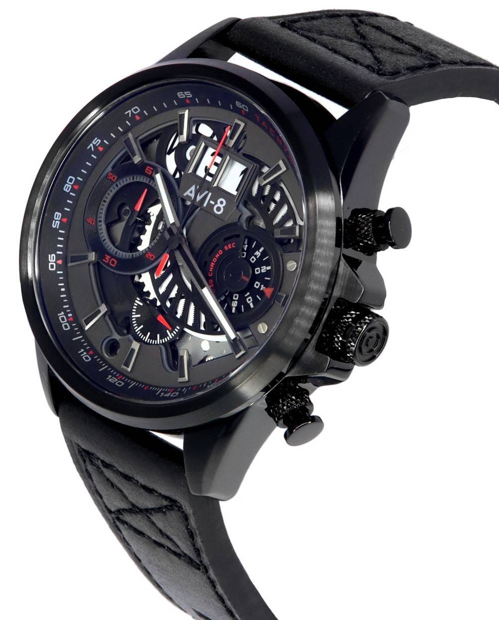 AVI-8 Hawker Harrier II Metador Chronograph Skeleton Black Dial Quartz AV-4065-05 Men's Watch