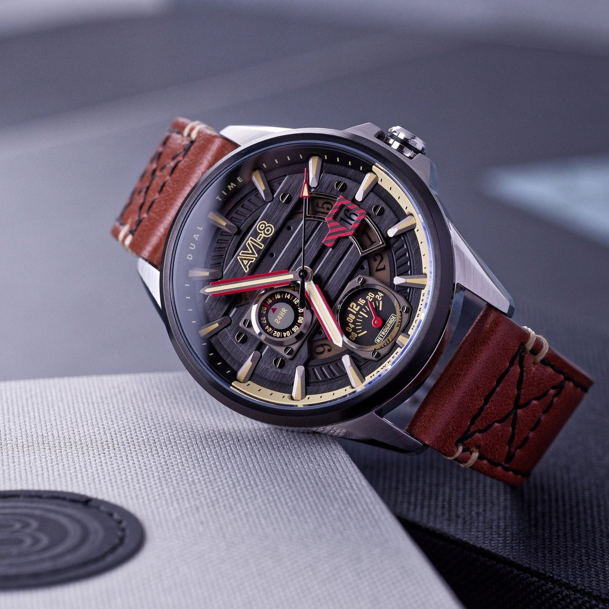 AVI-8 Hawker Harrier Farley Multifunction Black Dial Quartz AV-4098-02 Men's Watch
