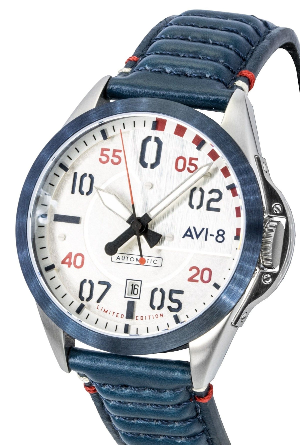 AVI-8 P-51 Mustang Hitchcock 85th Anniversary Limited Edition Silver Dial Automatic AV-4146-01 Men's Watch
