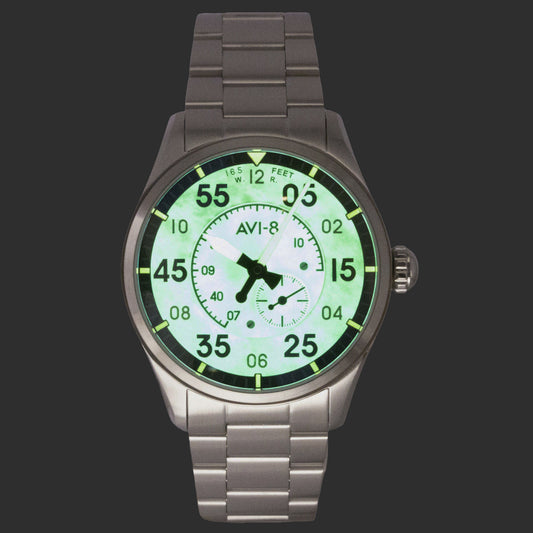 AVI-8 Spitfire Type 300 Pilot Panel Stainless Steel Cream Dial Automatic AV-4147-33 Men's Watch
