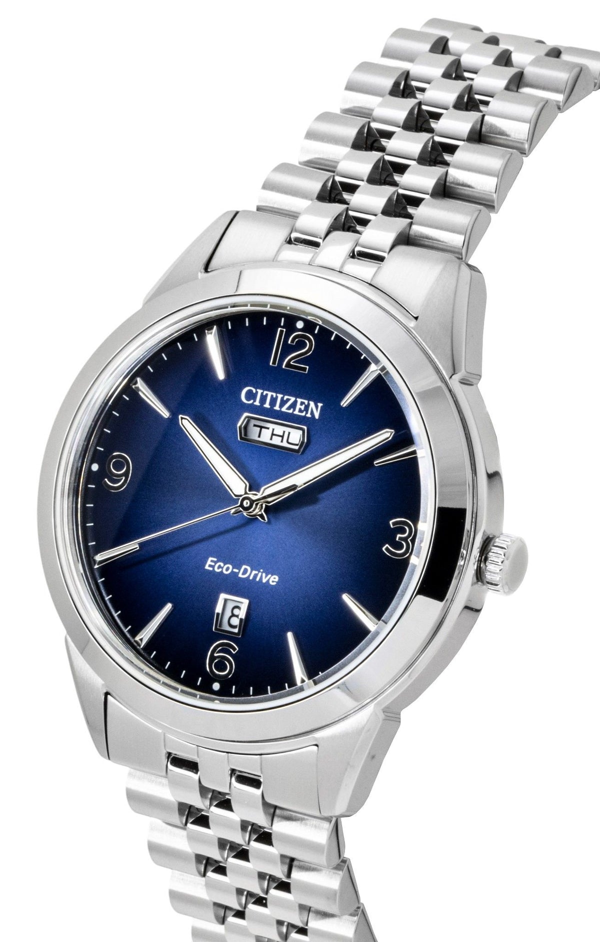 Citizen Rolan Stainless Steel Blue Dial Eco-Drive AW0150-53L 100M Men's Watch