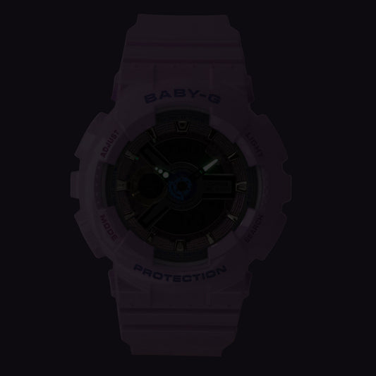 Casio Baby-G Analog Digital Resin Strap Purple Dial Quartz BA-110MC-6A 100M Women's Watch