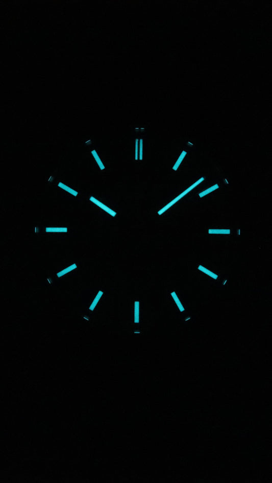 Bauhaus Aviation Chronograph Titanium Green Dial Quartz 2880M4 100M Men's Watch