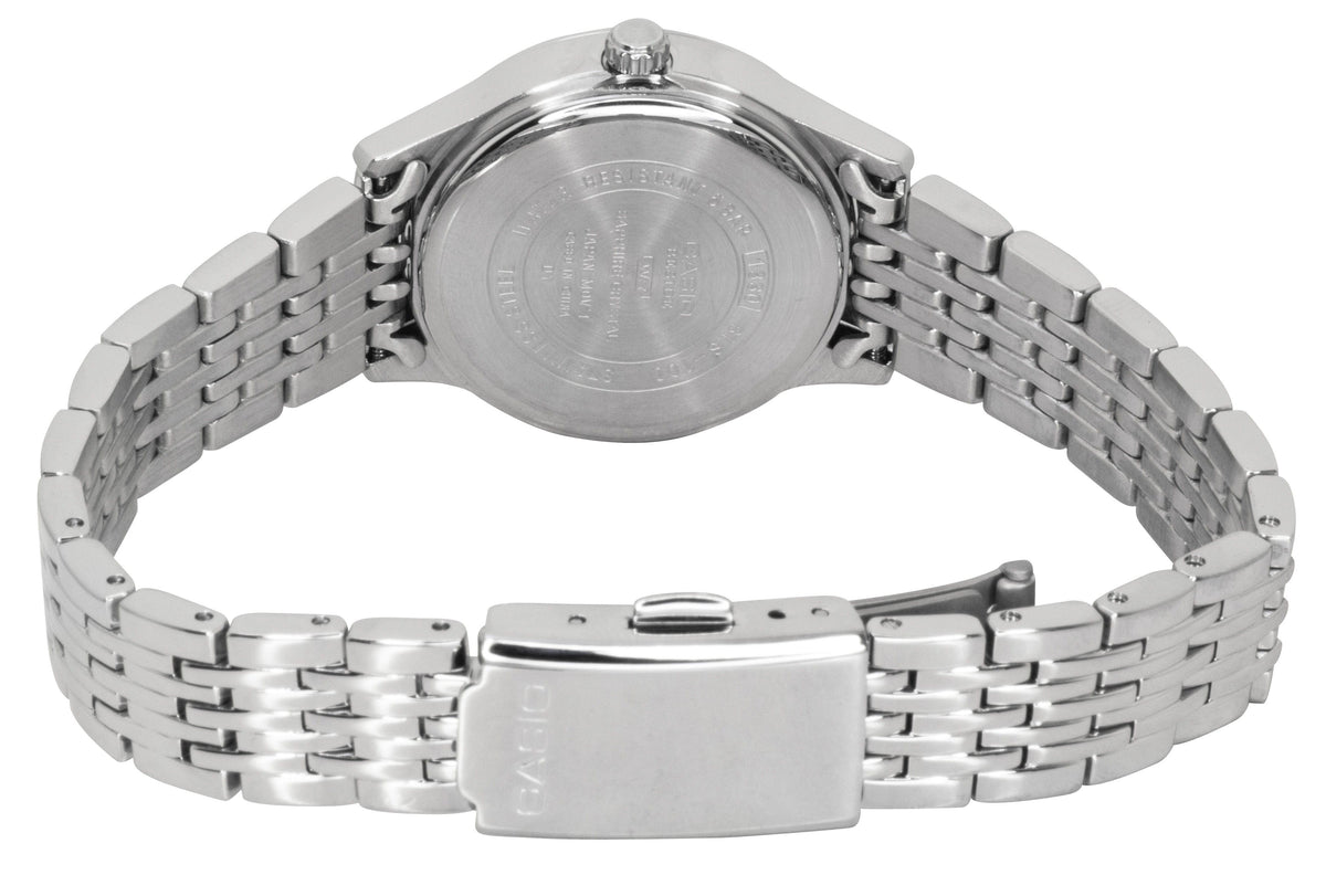 Casio Beside Analog Stainless Steel Mother of Pearl Dial Quartz BLS-100DS-2AV Women's Watch
