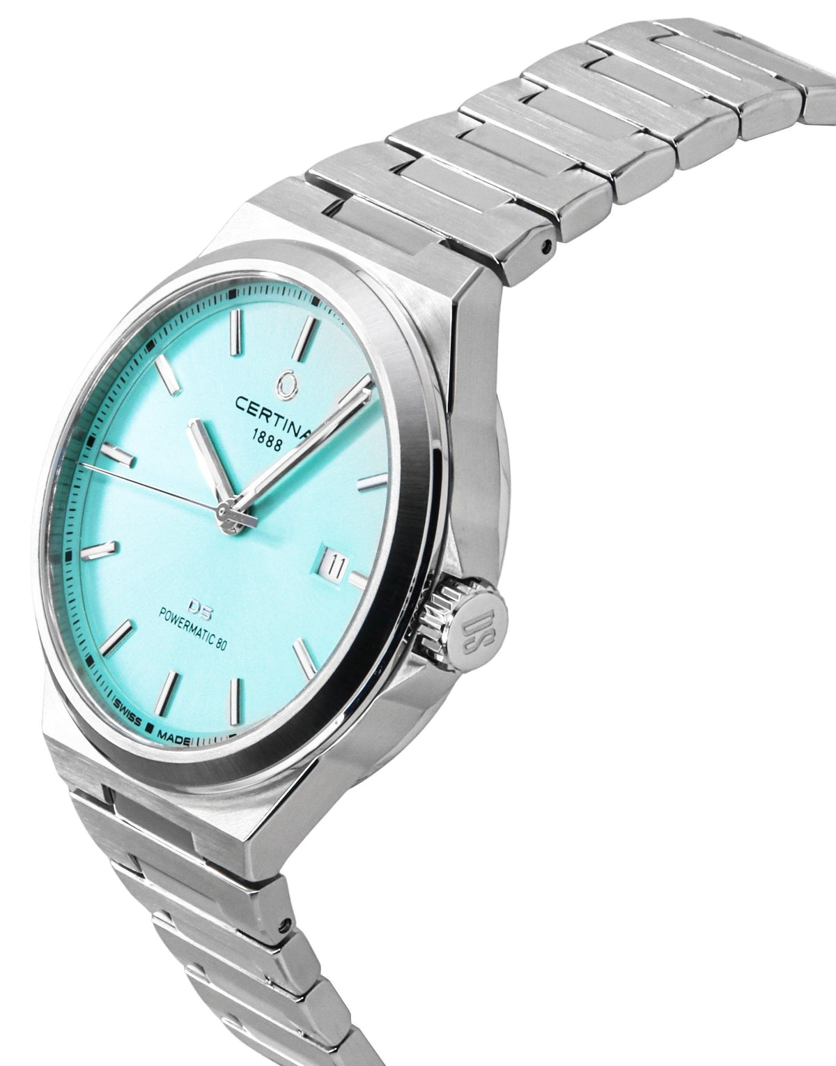 Certina DS-8 Powermatic 80 Stainless Steel Light Blue Dial Automatic C043.407.11.351.00 100M Unisex Watch