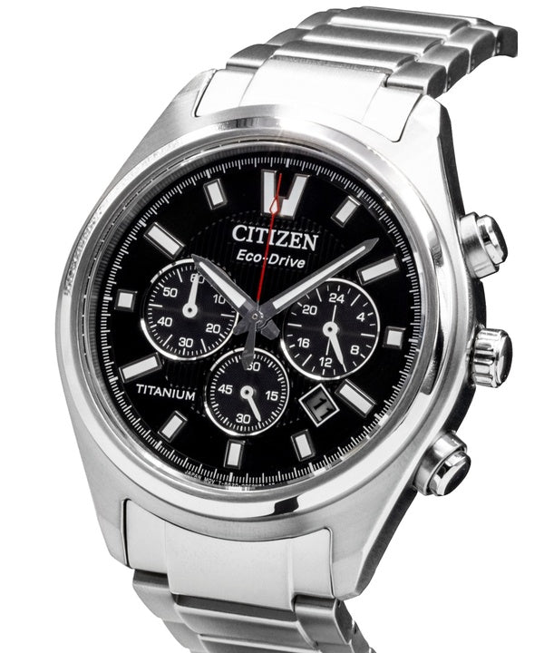 Citizen Chronograph Super Titanium Black Dial Eco-Drive CA4750-51E Men's Watch