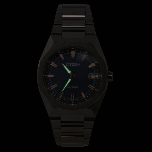 Citizen Attesa ACT Line Super Titanium Blue Dial Eco-Drive CB3045-61L 100M Men's Watch