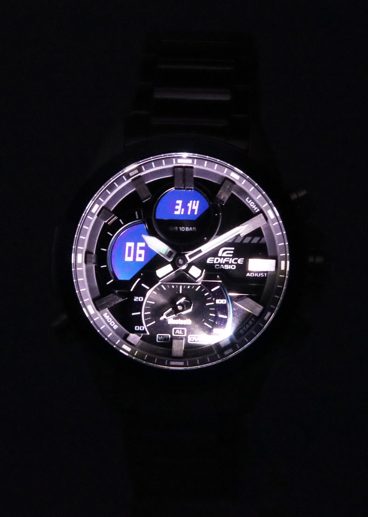 Casio Edifice Smartphone Link Analog Digital Black Dial Quartz ECB-30DB-1A 100M Men's Watch