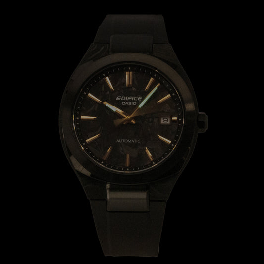Casio Edifice Analog Resin Strap Black Dial Automatic EFK-200XPB-1A 100M Men's Watch