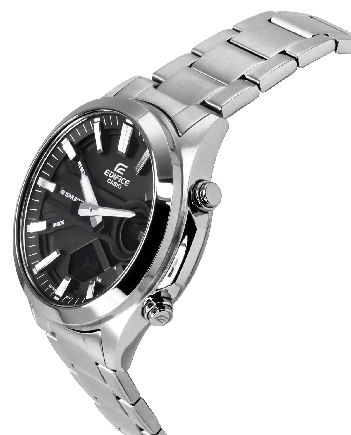 Casio Edifice Analog Digital Stainless Steel Black Dial Quartz EFV-C120D-1A 200M Men's Watch