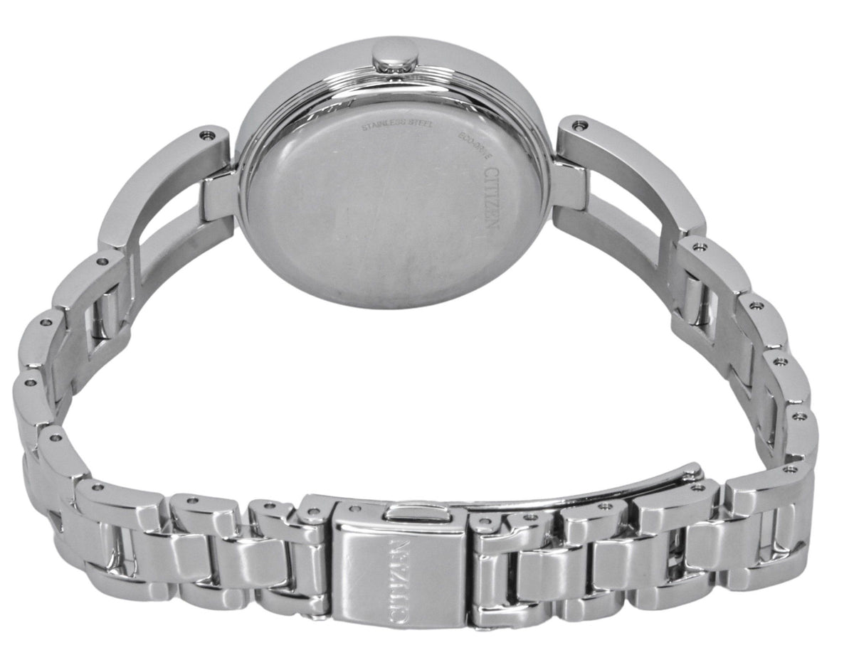 Citizen Eco-Drive Stainless Steel Beginning Blue Mother of Pear Dial EM0801-85N Women's Watch