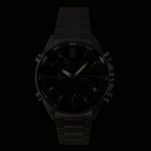 Casio Edifice Analog Digital Stainless Steel Black Dial Quartz ERA-130D-1A 100M Men's Watch