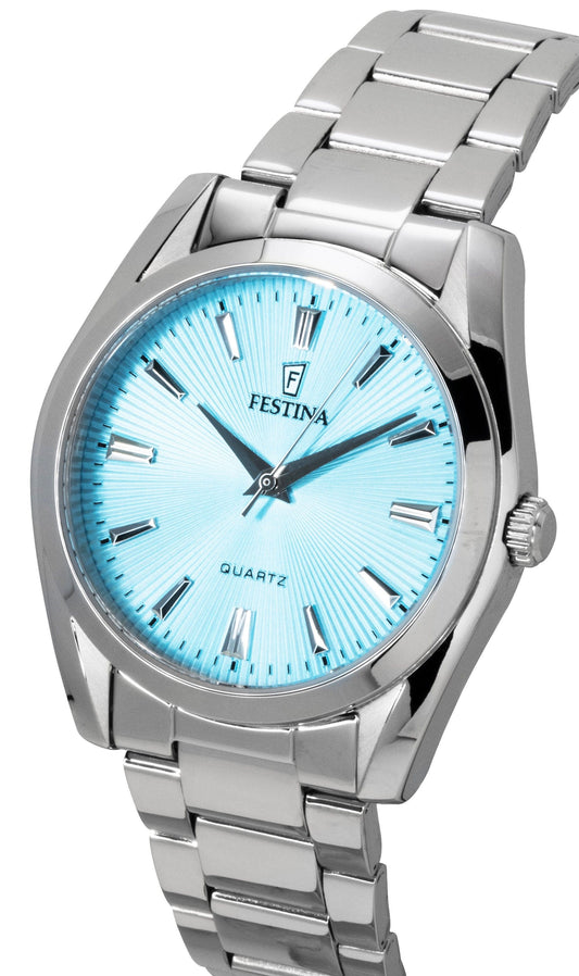 Festina Boyfriend Stainless Steel Turquoise Dial Quartz F20622-P Women's Watch