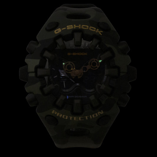 Casio G-Shock Analog Digital Resin Strap Black Dial Quartz GA-V01CMG-3A 200M Men's Watch
