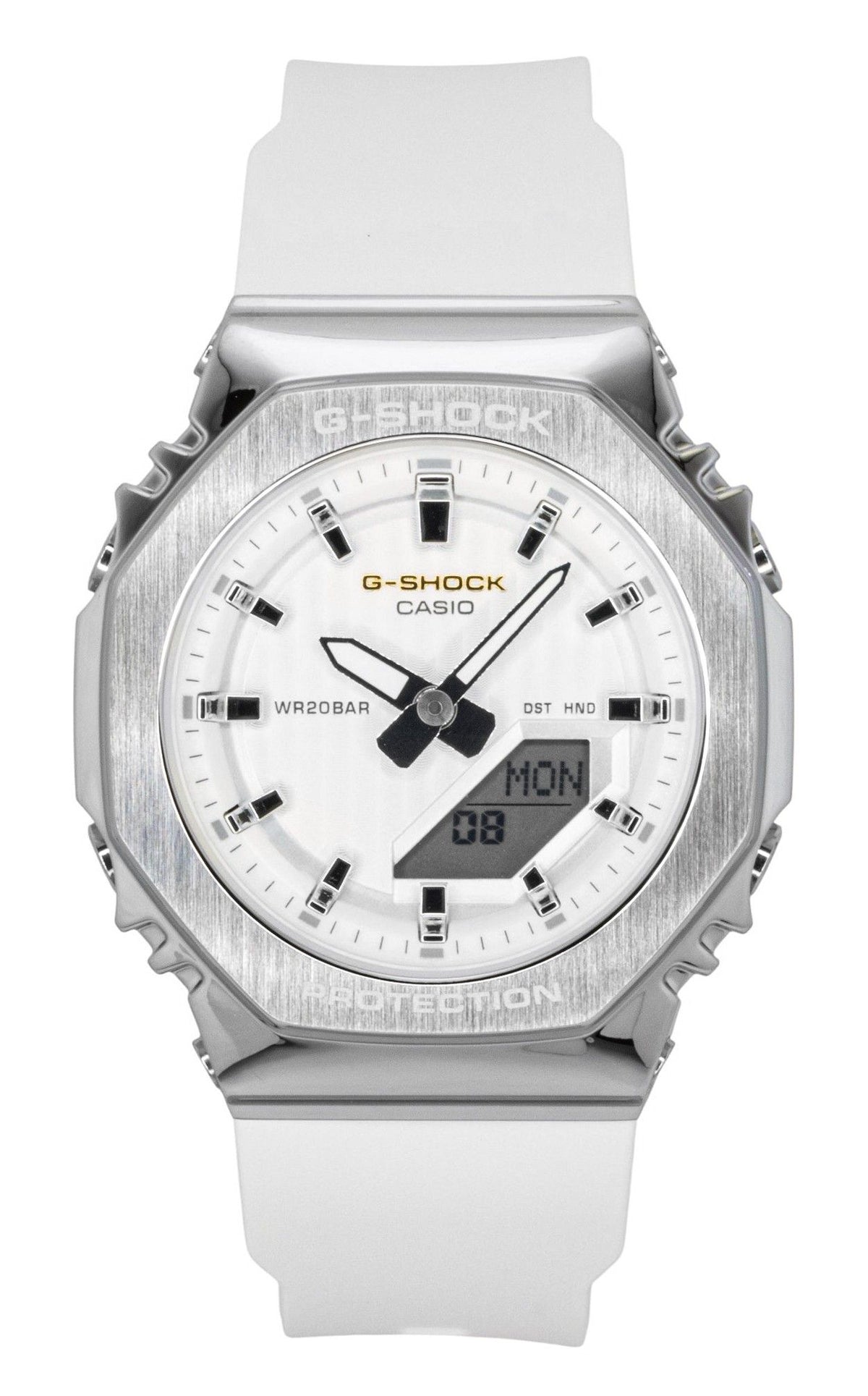 Casio G-Shock Analog Digital Limited Edition Bio-Based Resin Strap White Dial Quartz GM-S2110SH-7A 200M Women's Watch