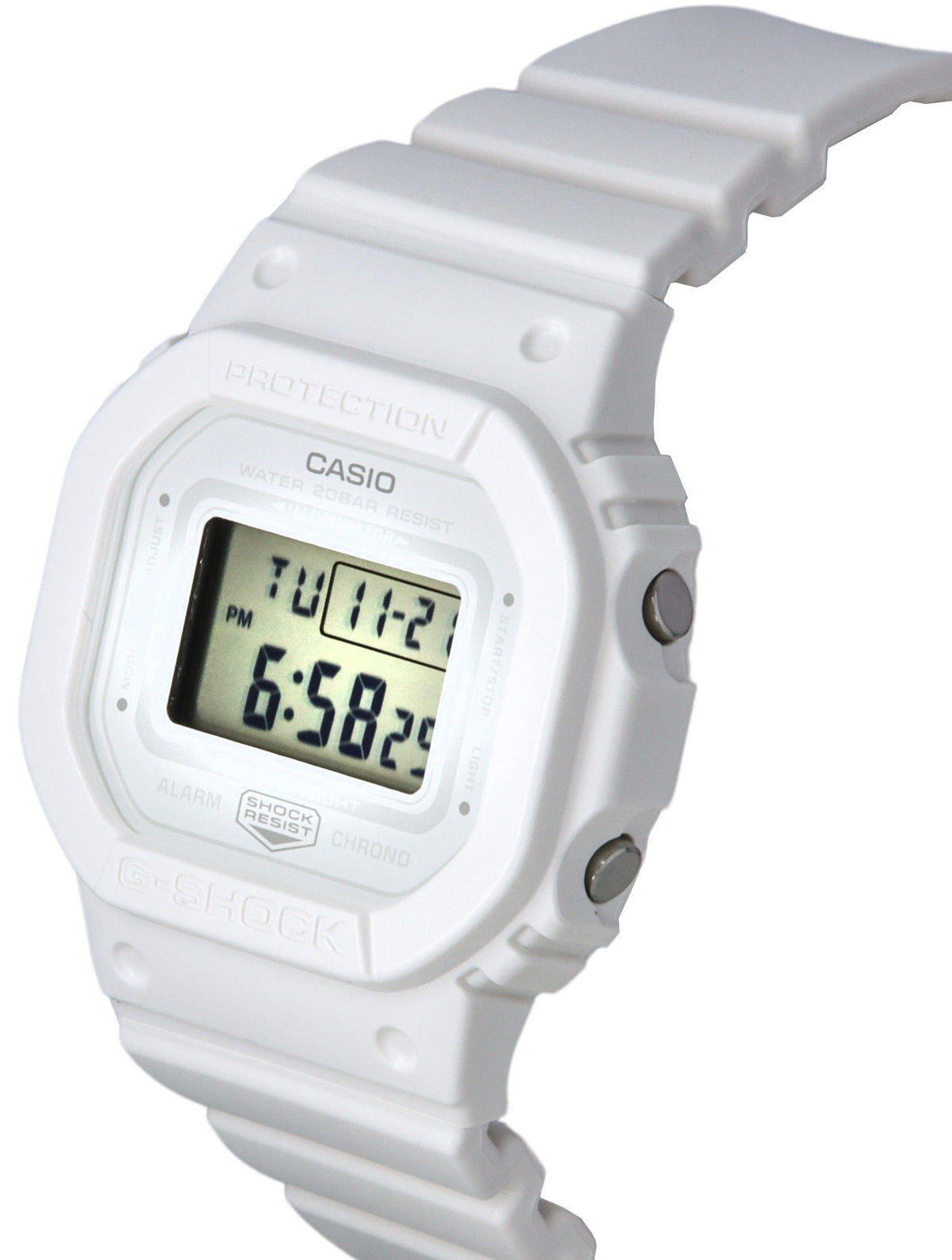 Casio G-Shock Digital White Resin Strap White Dial Quartz GMD-S5600BA-7 200M Women's Watch