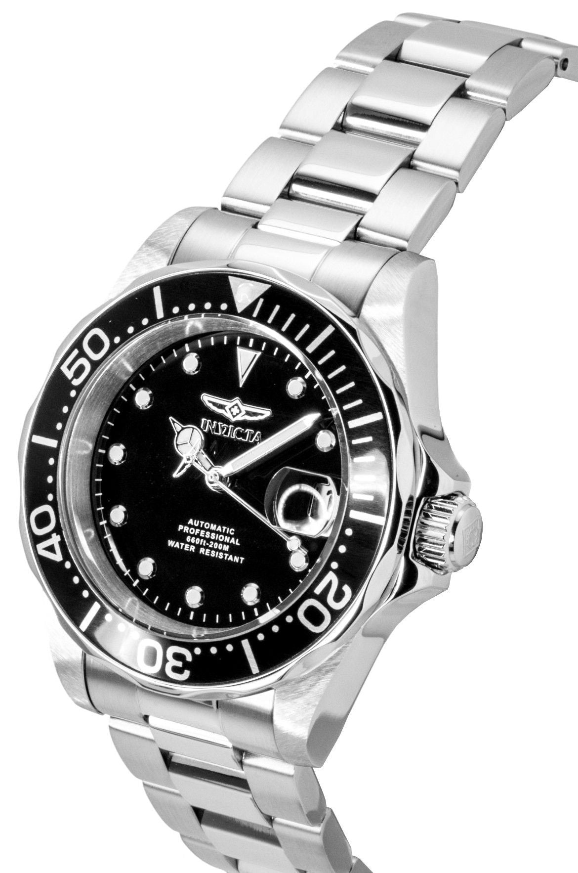 Invicta Pro Diver Stainless Steel Black Dial Automatic Diver's 17039 200M Men's Watch