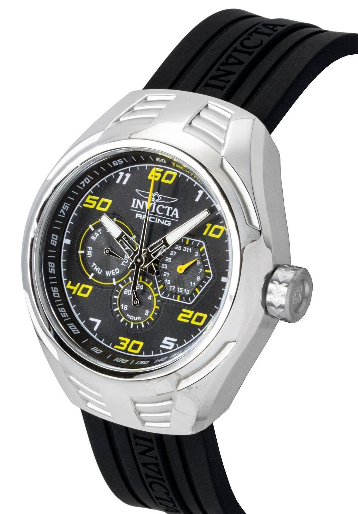 Invicta Racing Silicone Strap Black Dial Quartz 47724 Men's Watch