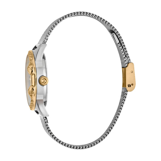 Just Cavalli JC Giro Steel Silver Yellow Gold Serpente Zircons