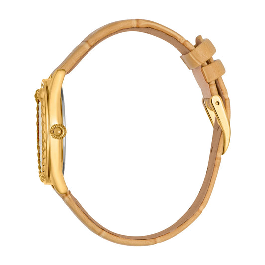 Just Cavalli Prestigio Leather Beige Gold