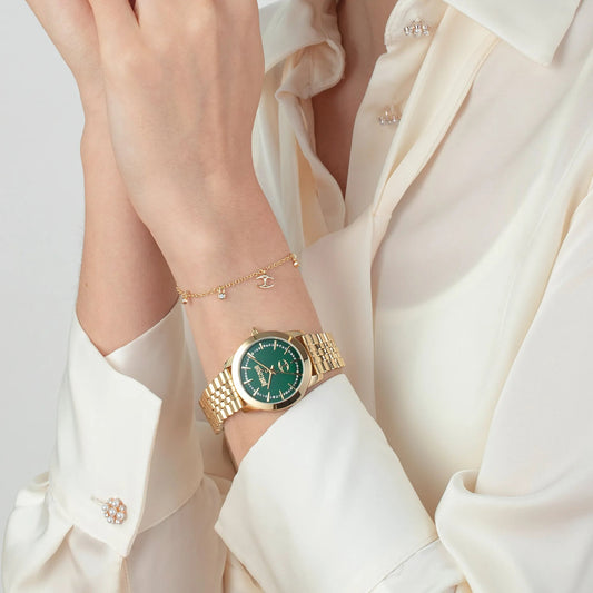 Just Cavalli Glam Creazione Yellow Gold Green