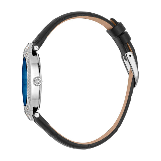 Just Cavalli Luce Leather Black Blue