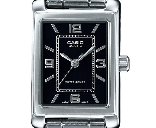 Casio Standard Analog Stainless Steel Black Dial Quartz LTP-1234DD-1A Women's Watch