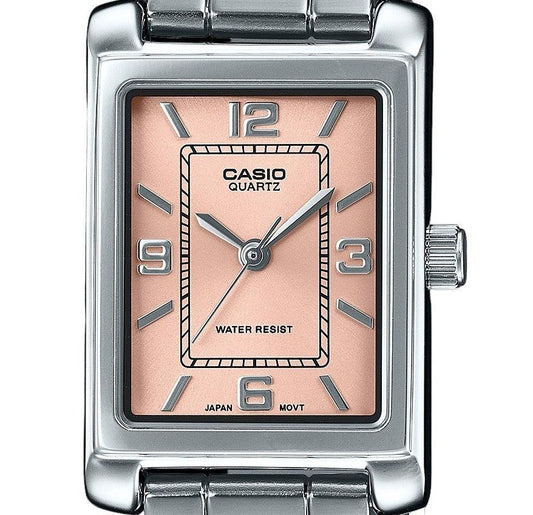 Casio Standard Analog Stainless Steel Pink Dial Quartz LTP-1234DD-4A Women's Watch