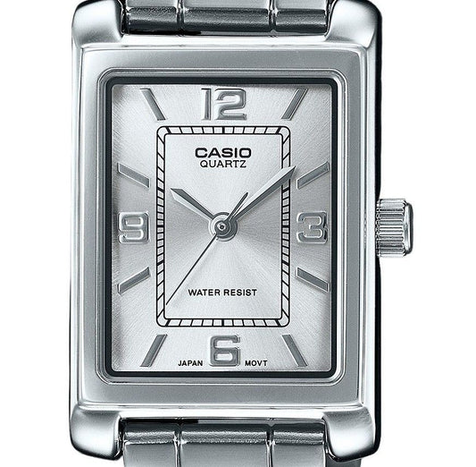 Casio Standard Analog Stainless Steel Silver Dial Quartz LTP-1234DD-7A Women's Watch