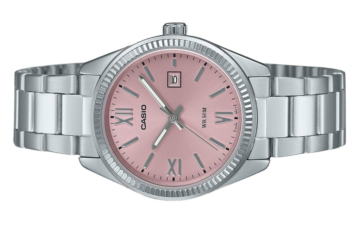 Casio Standard Analog Stainless Steel Pink Dial Quartz LTP-1302DD-4A1V Women's Watch