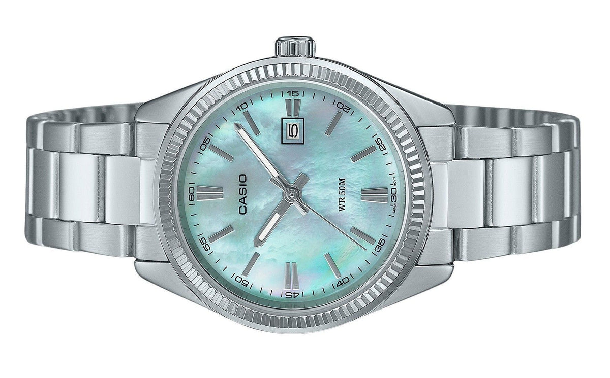 Casio Standard Analog Stainless Steel Mother Of Pearl Dial Quartz LTP-1302DS-2AV Women's Watch
