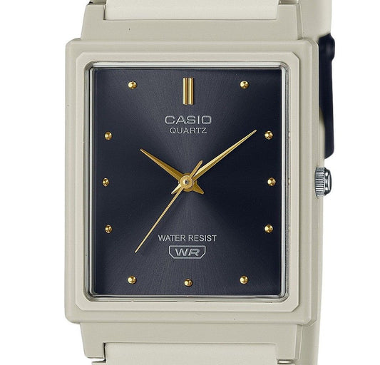 Casio POP Analog Beige Resin Strap Black Dial Quartz MQ-38UC-8A Women's Watch