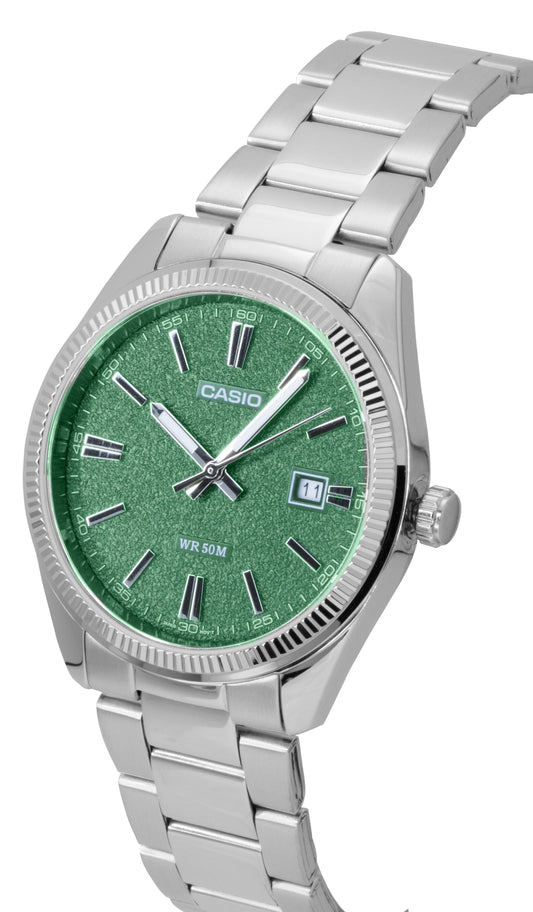 Casio Standard Analog Stainless Steel Green Dial Quartz MTP-1302DA-3AV Men's Watch